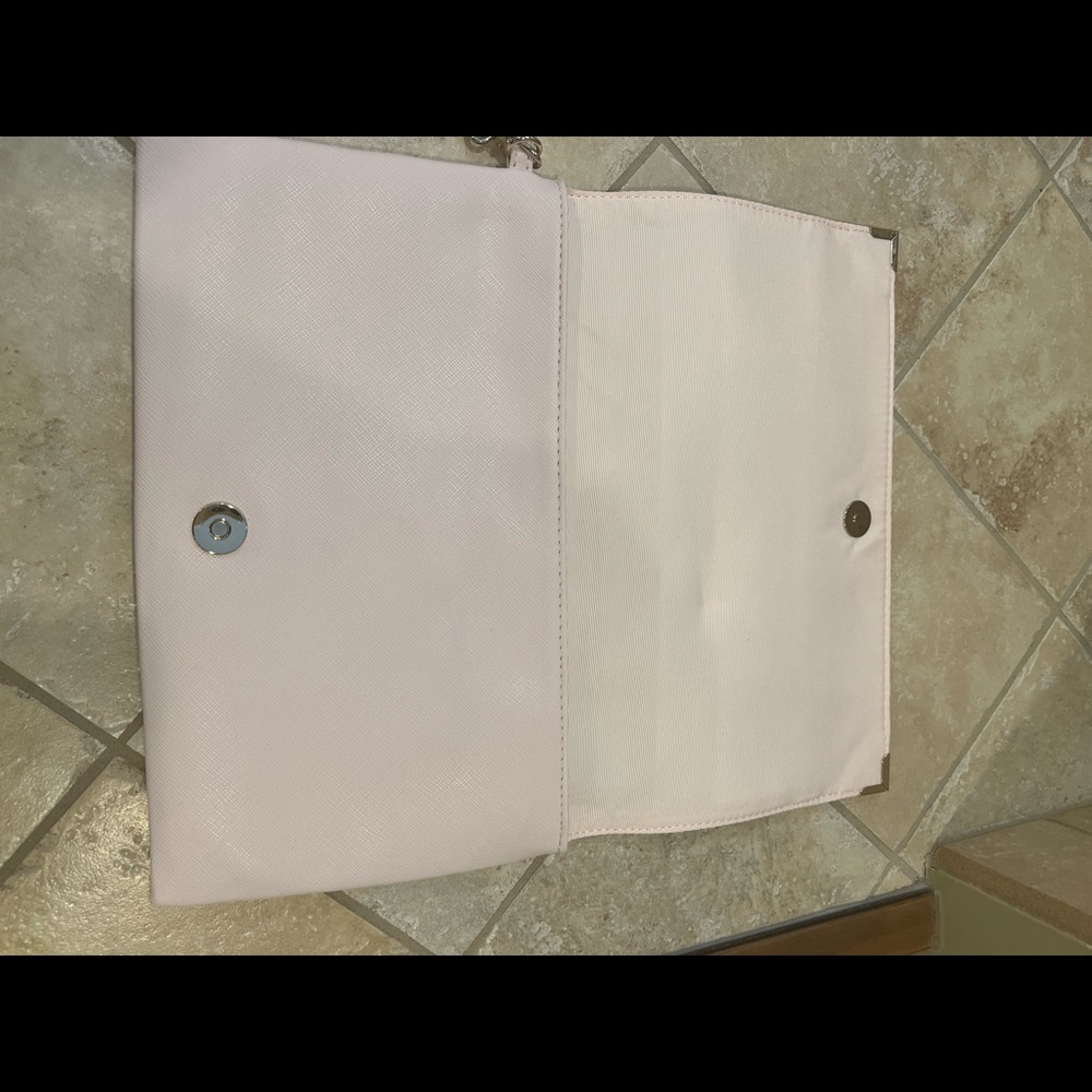 WHBM Blush Pink Large Clutch/Wristlet - Picture 3 of 5